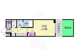 プレサンス京都二条京華 1Kの間取図画像