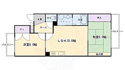 レ・ションド清涼 2LDKの間取図画像