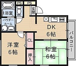 エステートピア松英2 2DKの間取図画像