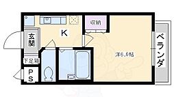 プレサンス京都駅前2 1Kの間取図画像