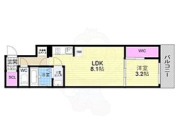 シエーナグランデ四条烏丸 1LDKの間取図画像