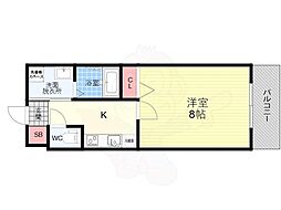 （仮称）西ノ京東月光町新築マンション 地下1階1Kの間取り