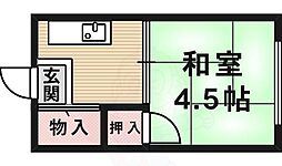 丹羽パンション 3階1Kの間取り
