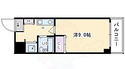 メロディーハイム松原 1Kの間取図画像