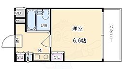 デトム・ワン御所南 1Kの間取図画像