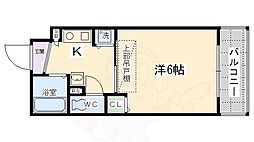エステムコート京都河原町プレジール 1Kの間取図画像