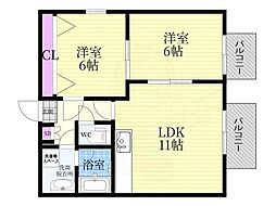 スクエアコート 2階/-