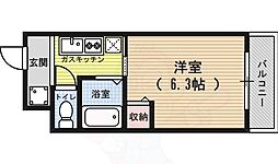 サン・ウエストくら 1Kの間取図画像