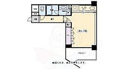 ライオンズ京都四条烏丸レジデンス 1Kの間取図画像