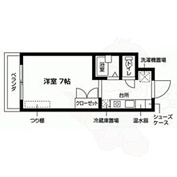 メゾン・ド・ルポーゼ 1Kの間取図画像