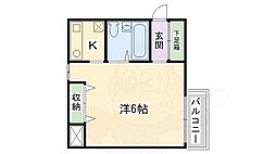 リエス東堀川 ワンルームの間取図画像