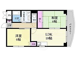 メゾン・パサージュ 2LDKの間取図画像