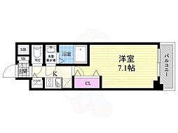 アドバンス京都ソナーレ 1Kの間取図画像