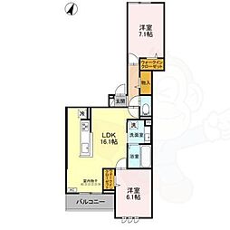 STグランツ 2LDKの間取図画像