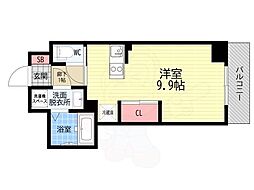 LW京都桜邸 ワンルームの間取図画像