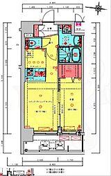 プレデコート西京極 1LDKの間取図画像
