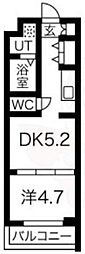 ファステート京都西KIWAMI 1DKの間取図画像
