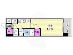 エスリード京都梅小路 1Kの間取図画像
