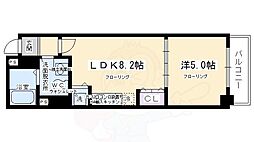モア七条 1LDKの間取図画像