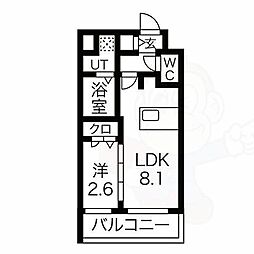 ファステート京都西陣エール 1LDKの間取図画像