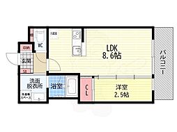 エストゥルース京都2(旧:The Bright Residence 京都東 5階/-