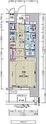 プレサンスTHEKYOTO粋都 1Kの間取図画像