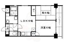 ヴィエント深草 2LDKの間取図画像