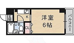 パレス桃山 1Kの間取図画像