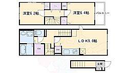 ネオブルック2 2LDKの間取図画像