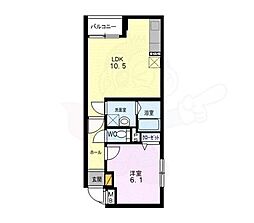 レジデンス北白川 1LDKの間取図画像