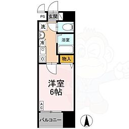 サムティ京都西大路North 1Kの間取図画像