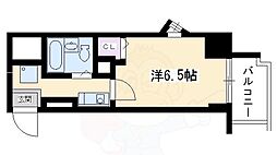 エスリード京都駅前 1Kの間取図画像