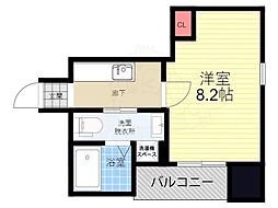 グランドーリア西院 1Kの間取図画像