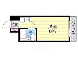 アルバドール山双 ワンルームの間取図画像