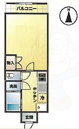 仮称)フラッティ紫竹北栗栖町 1Kの間取図画像