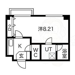 プラネシア星の子山科駅前 1Kの間取図画像