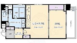 リーガル東本願寺前 1LDKの間取図画像
