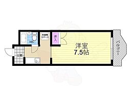 サンシティーキョウリツ 1Kの間取図画像