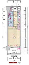 プレサンスTHEKYOTO東福寺WEST 1Kの間取図画像