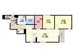 Foresta御所東 1SLDKの間取図画像