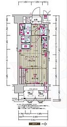 プレサンスTHEKYOTO新町通 1DKの間取図画像