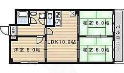 ステーションパレス京都 3LDKの間取図画像