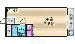 ルミナス桂 1Kの間取図画像