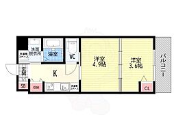MJC京都EsTRUTH 2Kの間取図画像