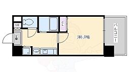 プレサンス京都烏丸NEXT 1Kの間取図画像