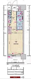 プレサンスTHEKYOTO東福寺WEST 1Kの間取図画像