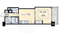 S-FORT二条城前 1DKの間取図画像