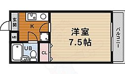 ステュディオフラット室町下川ビル 1Kの間取図画像