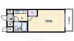 デトム・ワン烏丸二条 1Kの間取図画像