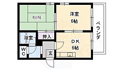 アメニティプラザ 2DKの間取図画像